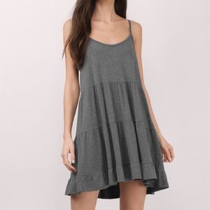 Tobi Gray Tiered Tank Dress
